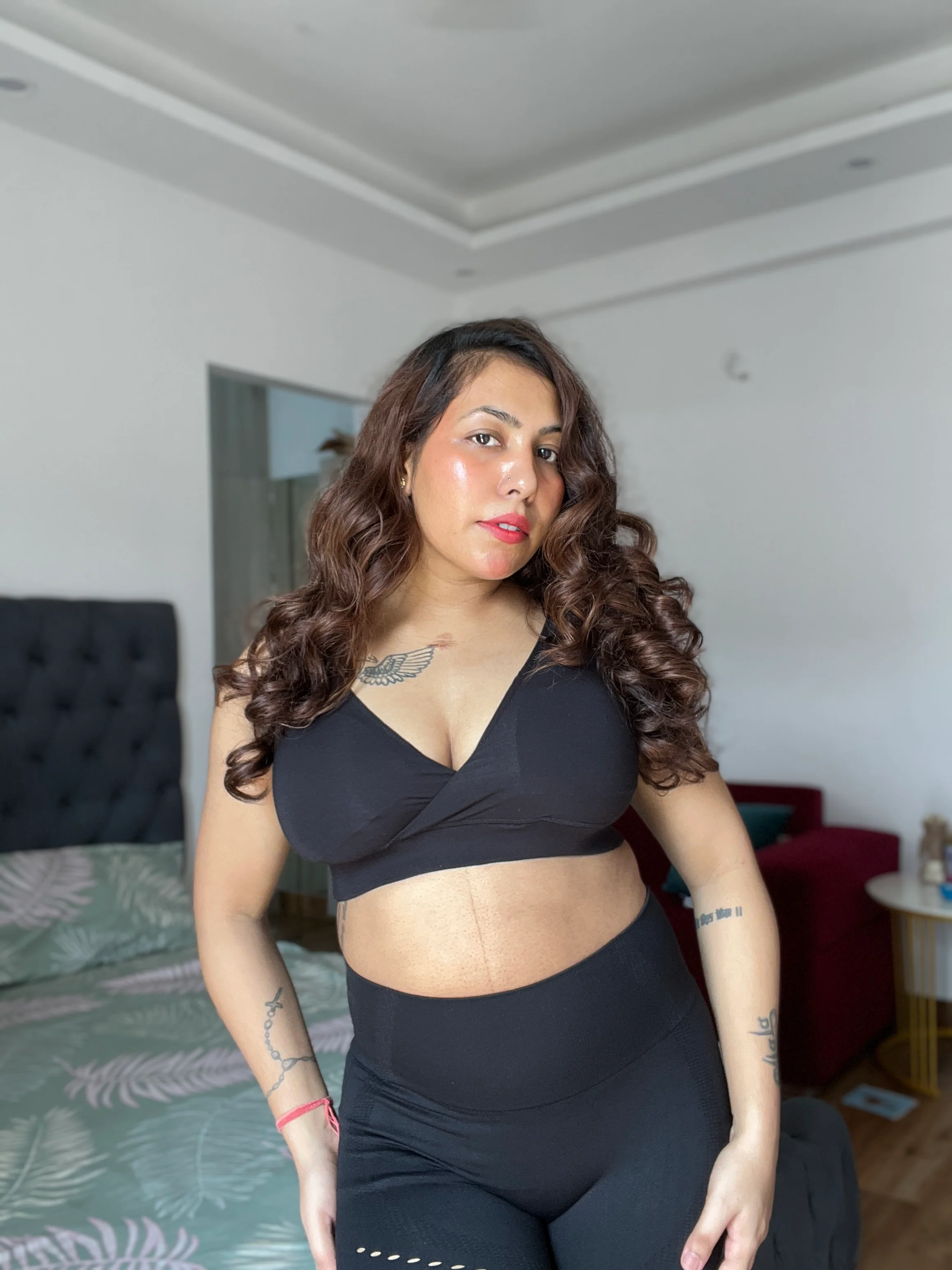 247 (Upgraded) Black Modal Padded Maternity Feeding Bra - Image 12