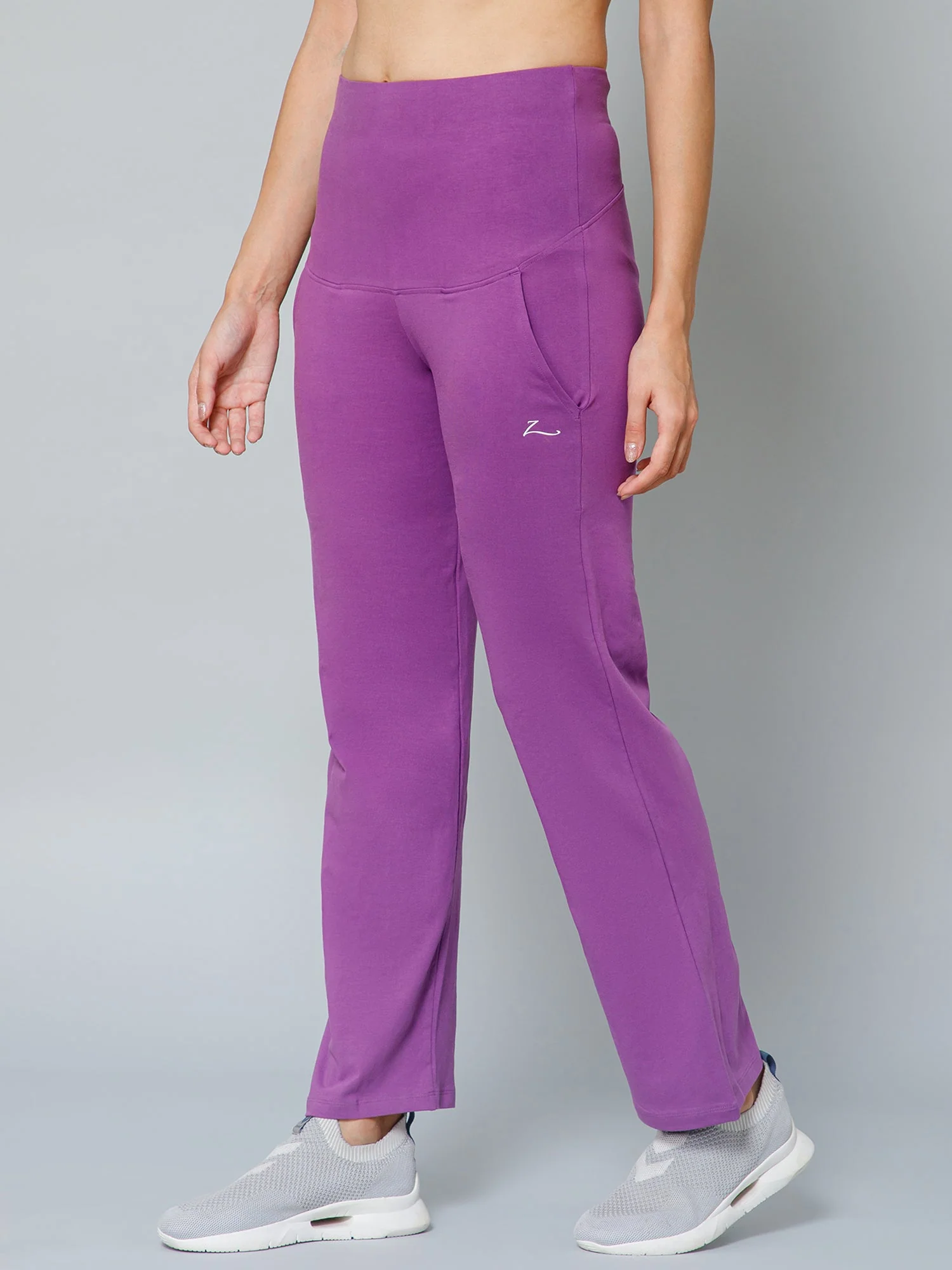 247 Zactive™ Purple High Waisted Maternity Pants Trousers WITH POCKETS - Image 9