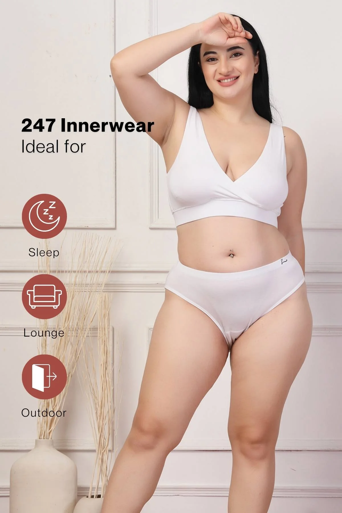 247 White Padded Maternity Feeding Bra and Panty Set - Image 10