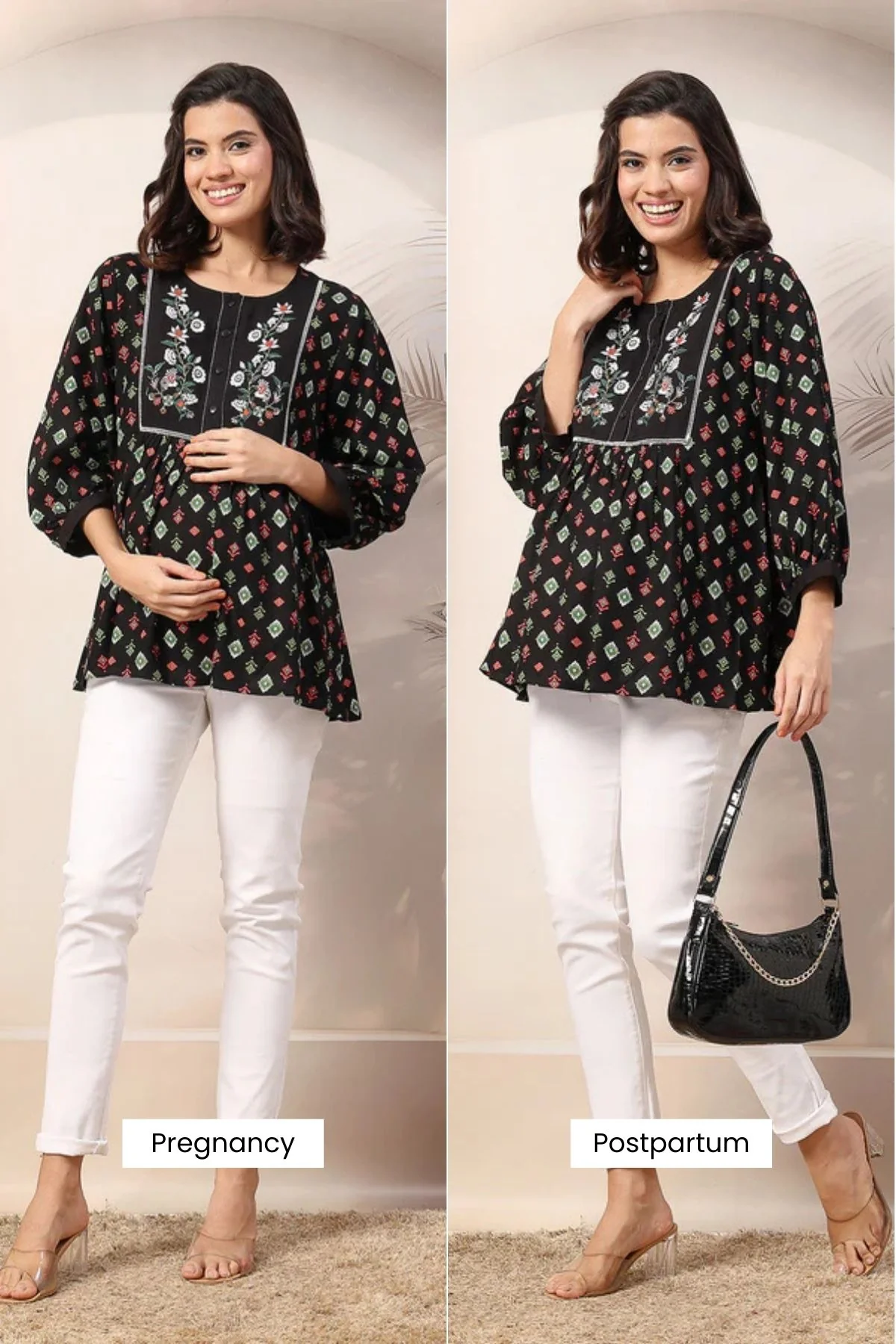 Bloom and Ease Zipless Feeding Maternity Top - Image 3