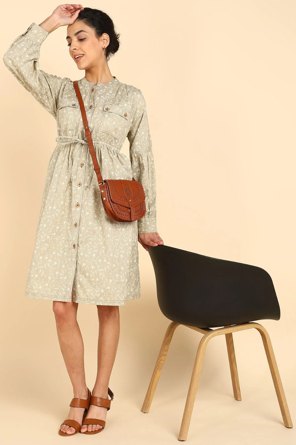 Ditsy Traveller's 100% Cotton Zipless Maternity Dress - Image 7