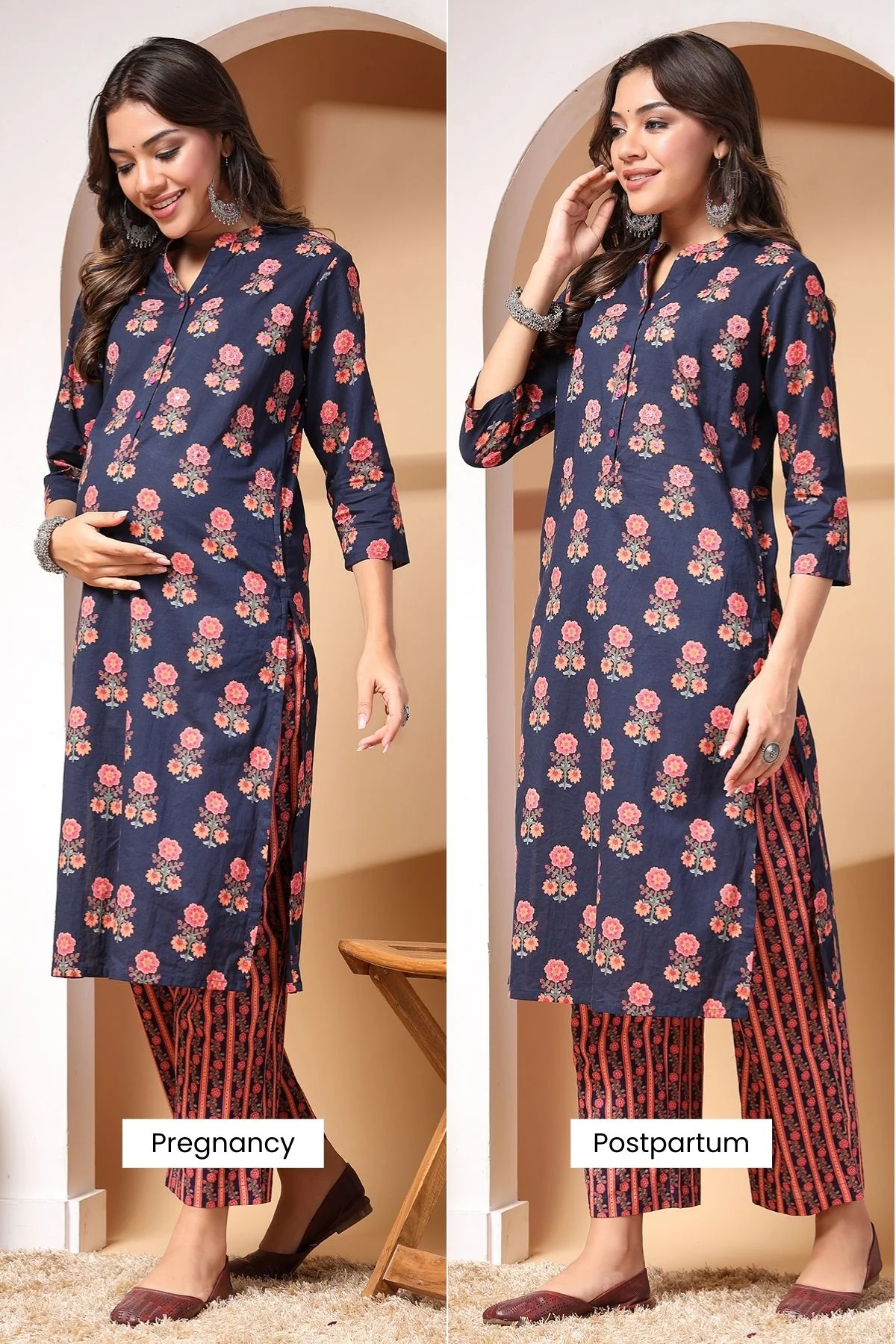 Eden Ensemble Zipless Maternity Feeding Kurta Set - Image 3
