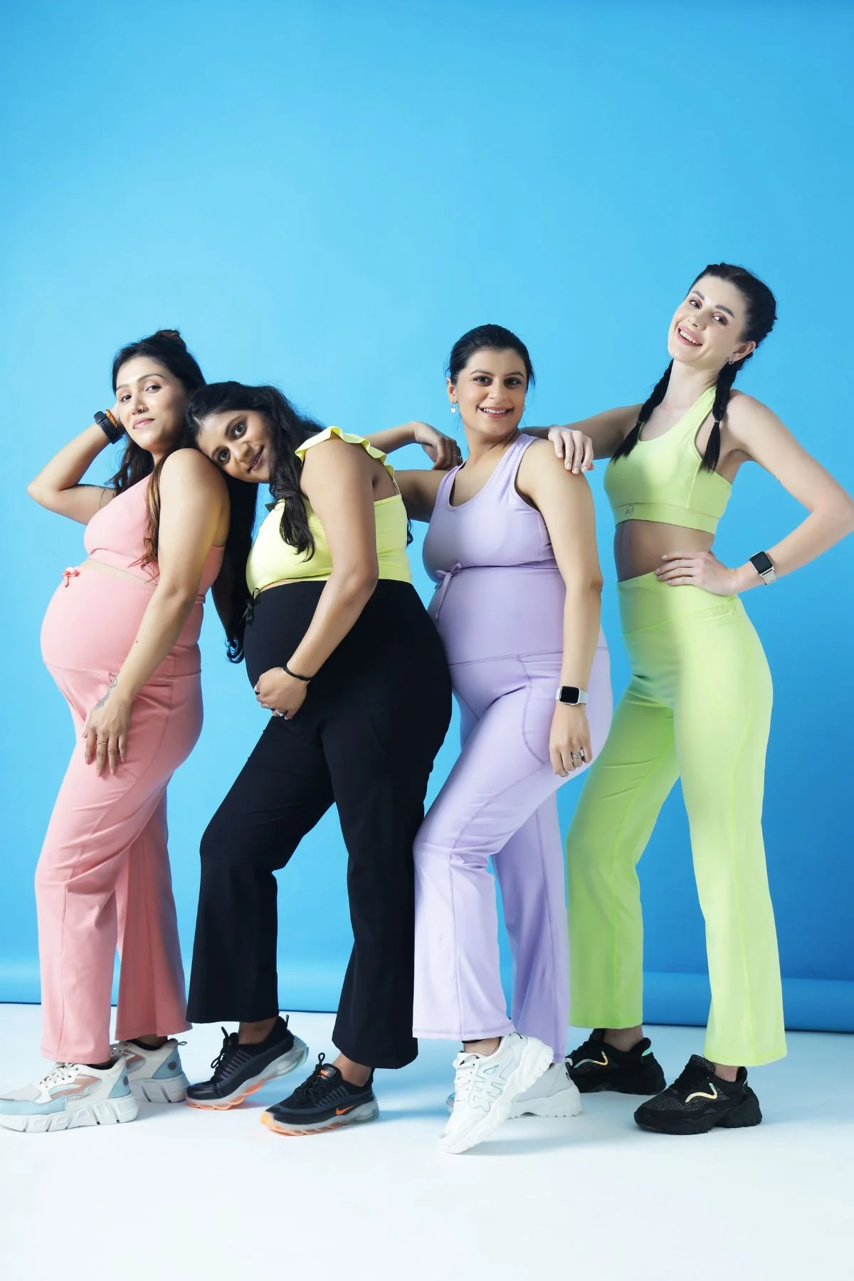 High Waisted Gentle Compression Lime Postpartum Pants - Image 6