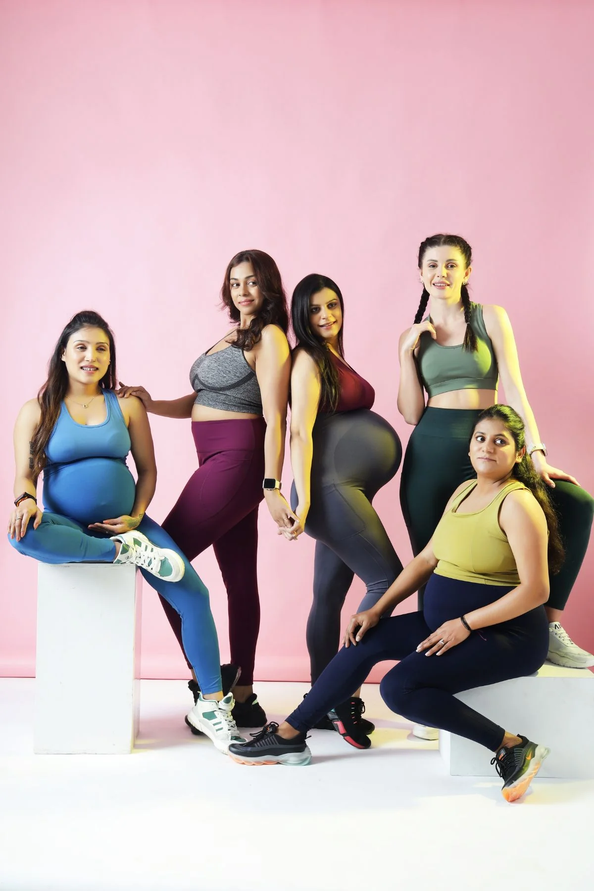 High Waisted Gentle Compression Olive Postpartum Leggings - Image 6
