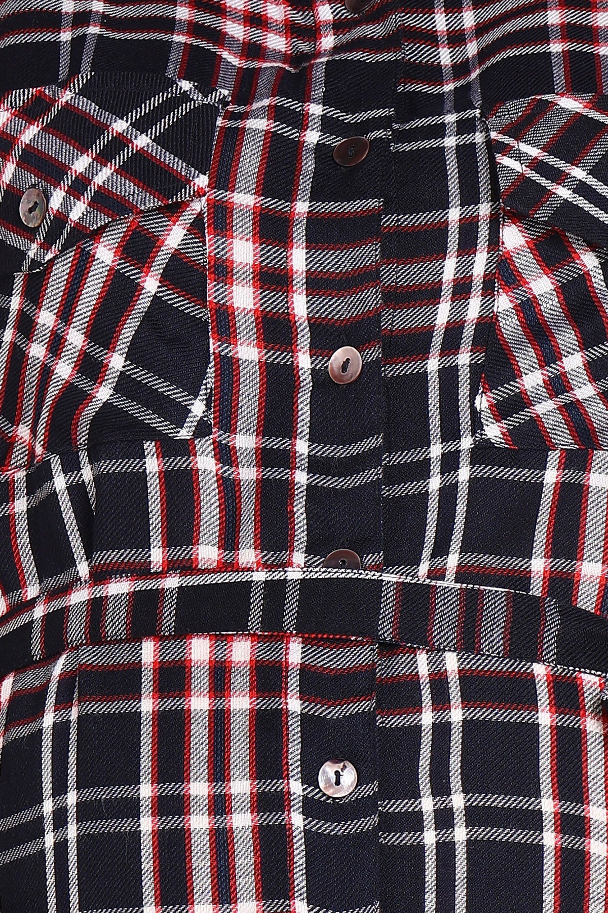 Navy Blue 100% Viscose Rayon Check Shirt Zipless Feeding Dress - Image 17