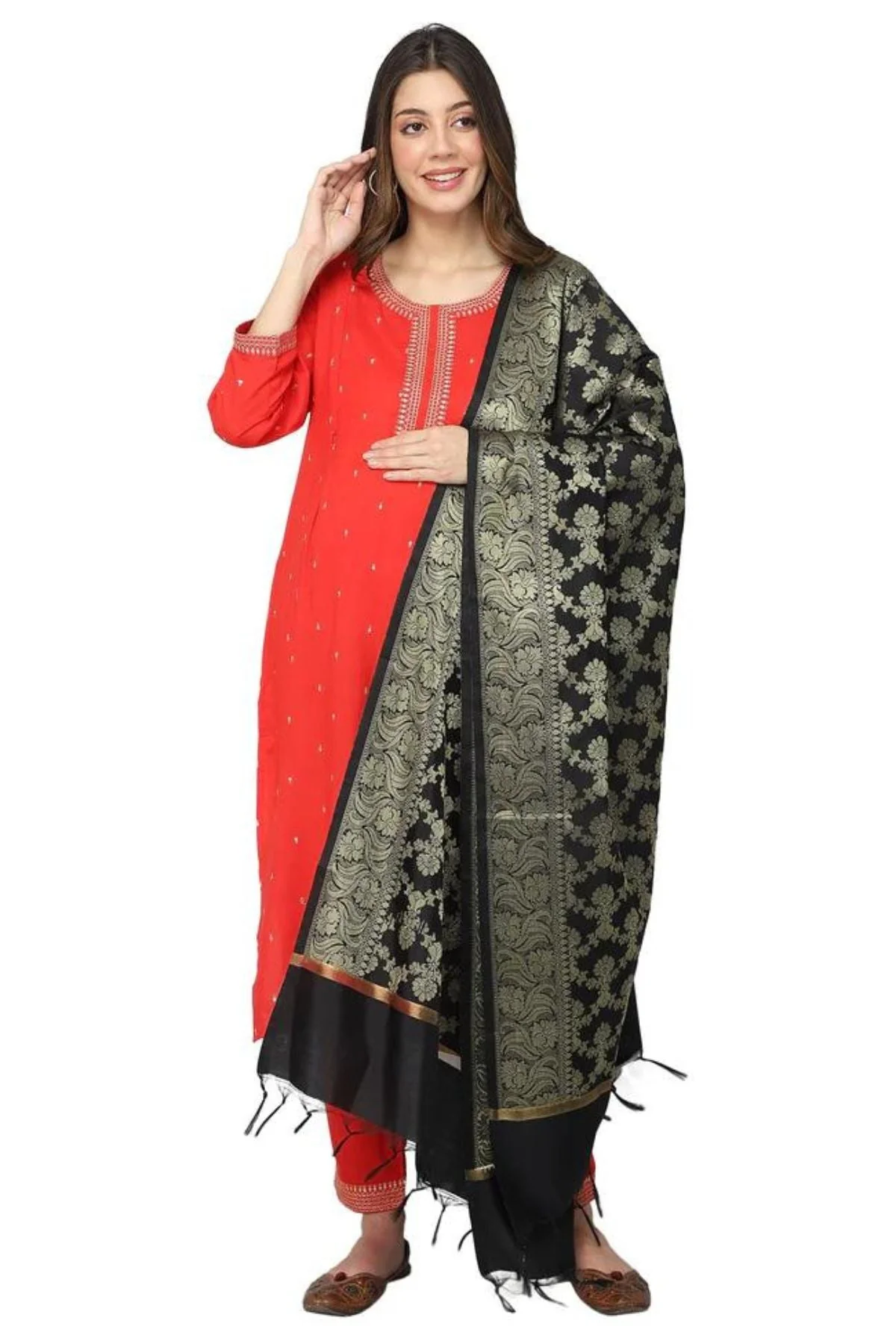 Blue Banarasi Dupatta - Image 5