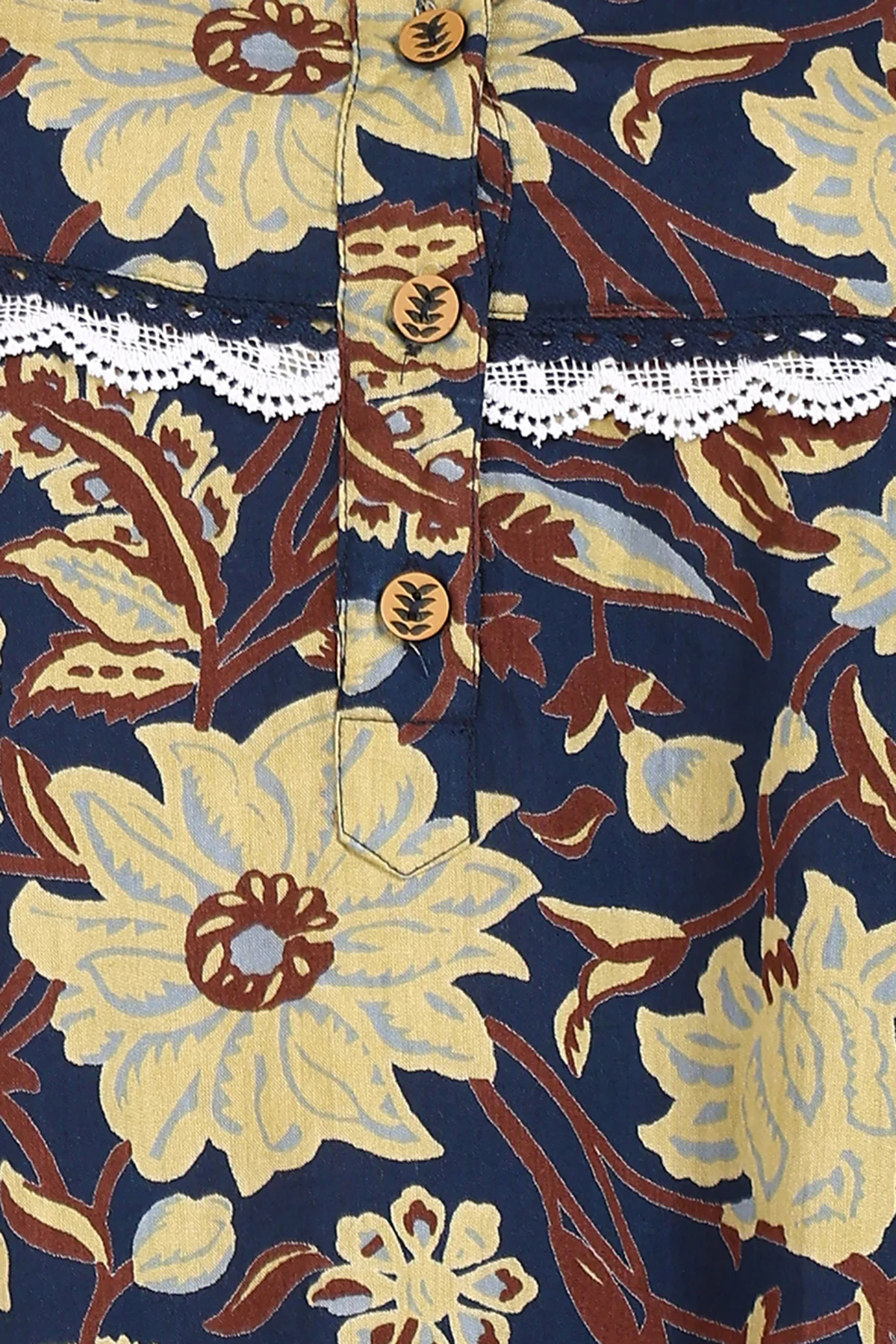 Yellow Floral Printed 100% Soft Cotton Zipless Maternity Maxi - Image 7